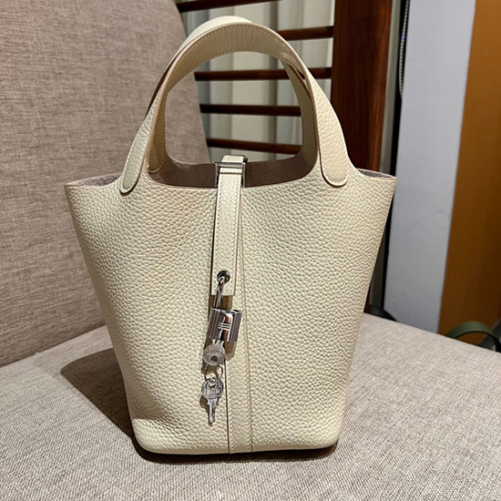 Borsa Tote Hermes Picotin Lock 22 Craie H82301