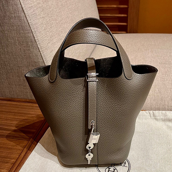 Borsa Tote Hermes Picotin Lock 22 Etain H82301