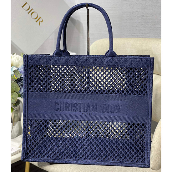 Borsa Tote Libro In Tela Ricamata Dior M128668