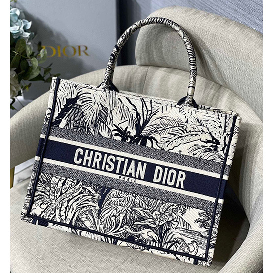 Borsa Tote Libro In Tela Ricamata Dior M128669