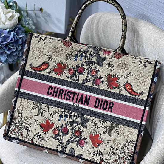 Borsa Tote Libro In Tela Ricamata Dior Md19041