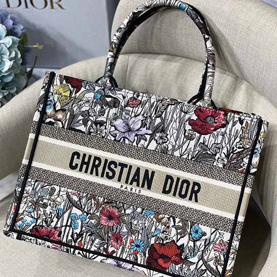 Borsa Tote Libro In Tela Ricamata Dior Md19043