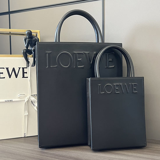 Borsa Tote Loewe Standard A4 In Pelle Nera L652303