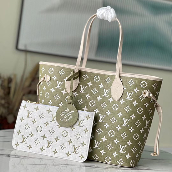 Borsa Tote Louis Vuitton Neverfull Mm Verde M46103