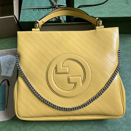 Borsa Tote Media Gucci Blondie Gialla 751516