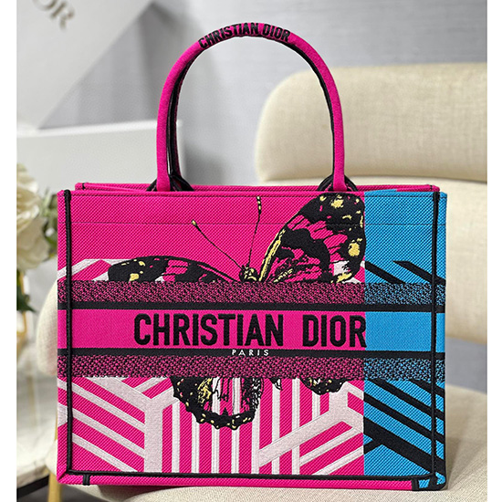 Borsa Tote Media In Tela Ricamata Dior M1286619