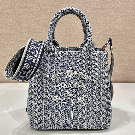 Borsa Tote Prada Blu 1ba343