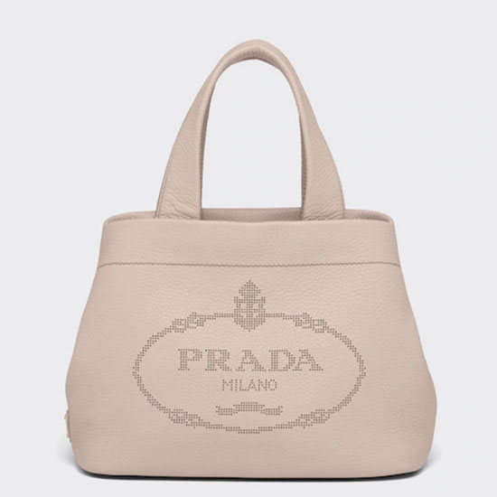 Borsa Tote Prada Con Logo Intagliato Rosa 1bc384