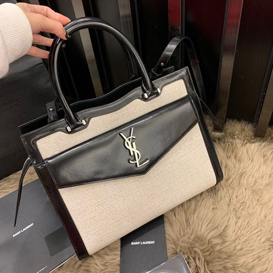 Borsa Tote Uptown Media In Tela Saint Laurent 557653