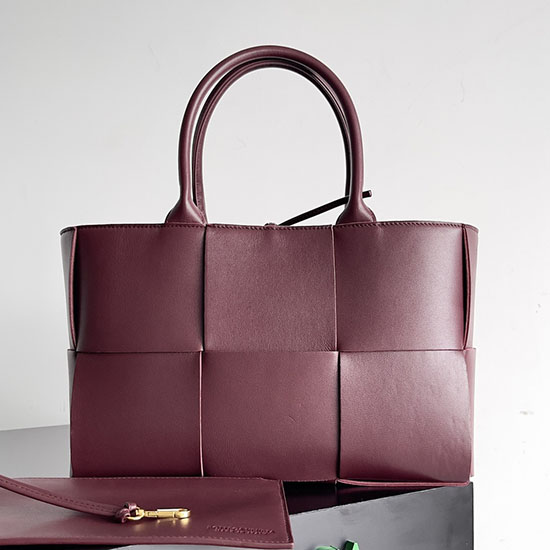 Bottega Veneta Borsa Tote Arco Piccola Bordeaux B652867