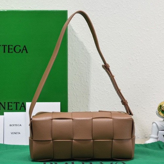 Bottega Veneta Cassetta Piccola In Mattoni Marrone 729166