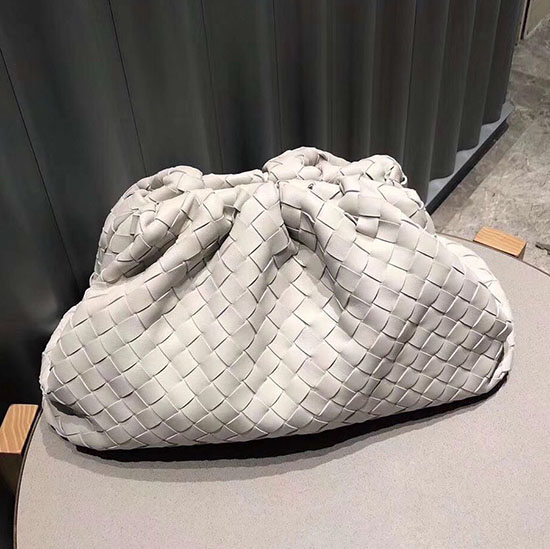 Bottega Veneta In Pelle Intrecciata La Pochette Bianca 576175