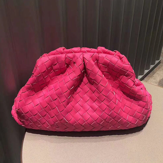 Bottega Veneta In Pelle Intrecciata La Pochette Pesca 576175