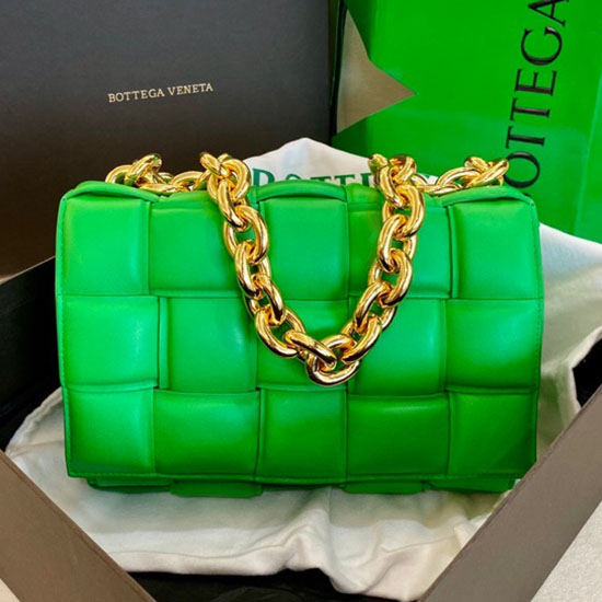 Bottega Veneta La Cassetta Catena Verde B631421