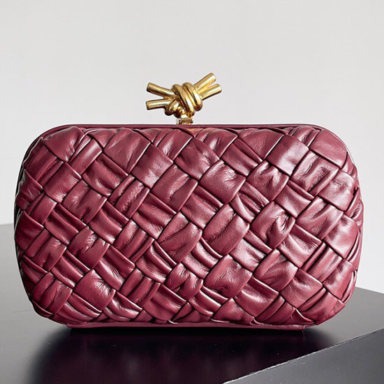 Bottega Veneta Pochette Nodo Bordeaux B717622