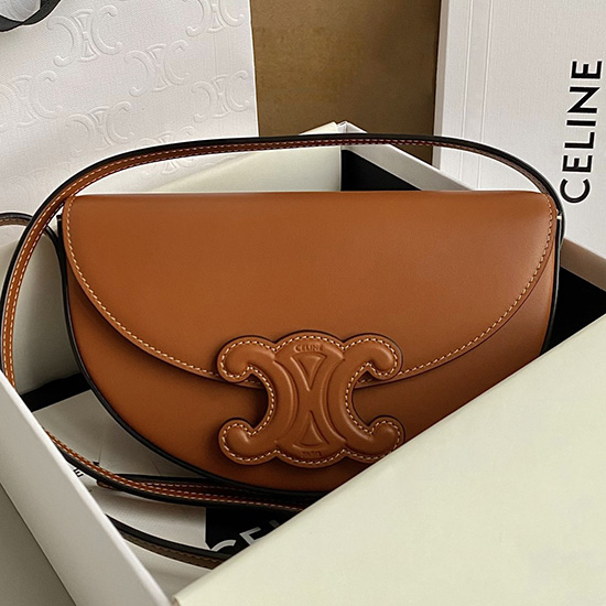 Celine Besace Cuir Triomphe Tan C35117