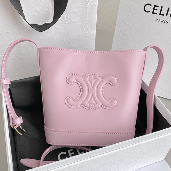 Celine Mini Secchiello Cuir Triomphe Rosa C35301