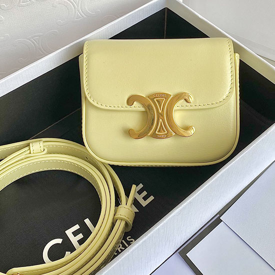 Celine Mini Triomphe Giallo C35021