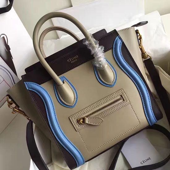 Celine Nano Bagaglio Albicocca Pelle Originale Cl112510