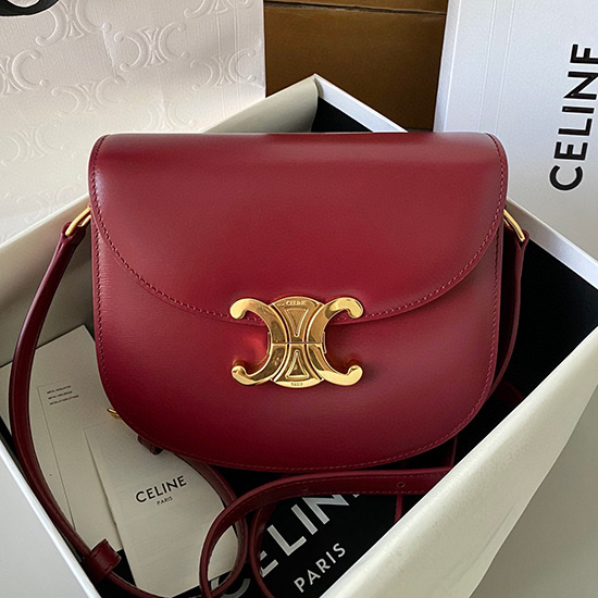 Celine Teen Besace Triomphe Rosso C35022