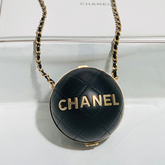 Chanel Sfera In Pelle Di Agnello Minaudiere Nero Ap2895