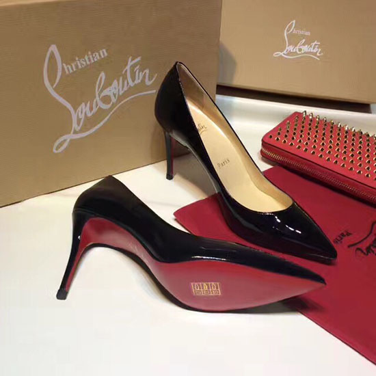 Christian Louboutin Pompa In Vernice Nera Cl006