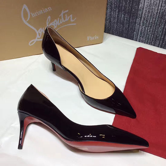 Christian Louboutin Pompa In Vernice Nera Cl007