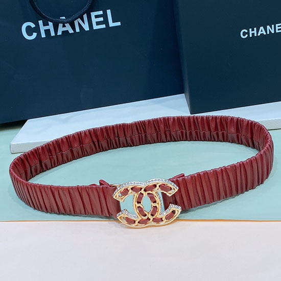 Cintura Chanel In Pelle Da 30 Mm Cb04178