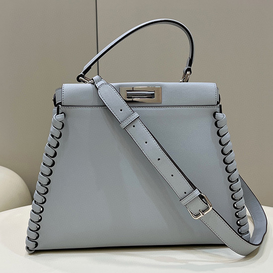 Fendi Peekaboo In Pelle Di Vitello Azzurro F9210