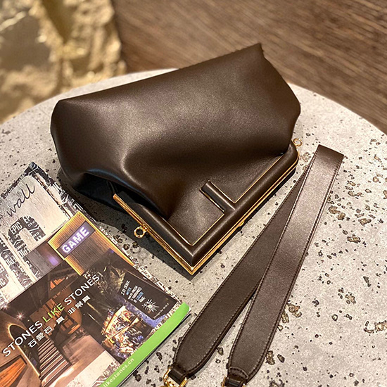 Fendi Prima Borsa In Pelle Caffè 8bp127