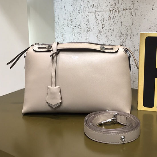 Fendi Tra Laltro Borsa Boston Regolare Bianco Sporco F81491