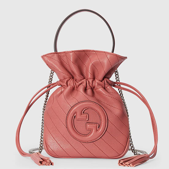 Gucci Borsa A Secchiello Blondie Mini Rosa 760313