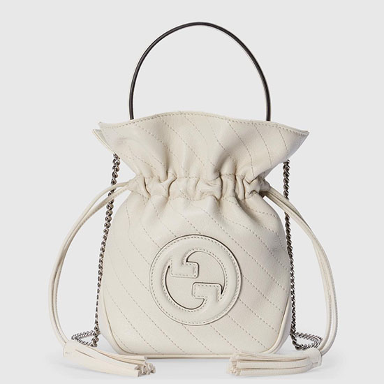 Gucci Borsa A Secchiello Mini Blondie Bianca 760313