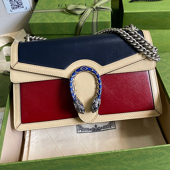 Gucci Borsa A Tracolla Dionysus Piccola Blu E Rossa 400249