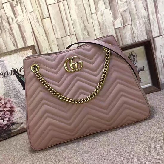 Gucci Borsa A Tracolla Gg Marmont Matelasse Color Nudo 453569