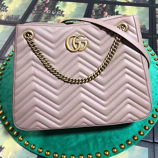 Gucci Borsa A Tracolla Gg Marmont Matelasse Color Nudo 453569