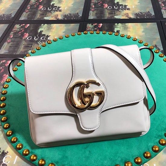 Gucci Borsa A Tracolla Media In Pelle Arli Nera 550126