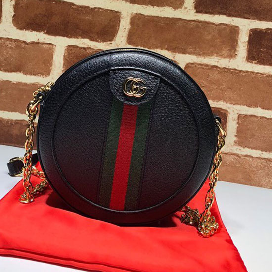 Gucci Borsa A Tracolla Mini Rotonda Ophidia Nera 550618