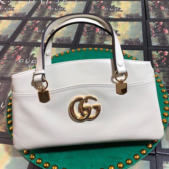 Gucci Borsa Arli Grande Con Manico Superiore Bianca 550130