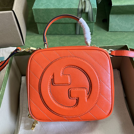 Gucci Borsa Blondie Con Manico Superiore Arancione 744434