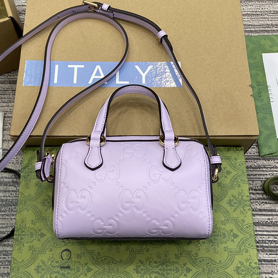 Gucci Borsa GG Super Mini Con Manico Superiore Viola 790130