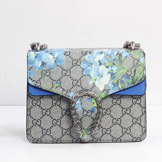 Gucci Borsa Mini Dionysus GG Blooms Blu 421970