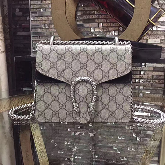 Gucci Borsa Mini Dionysus GG Supreme Nera 421970