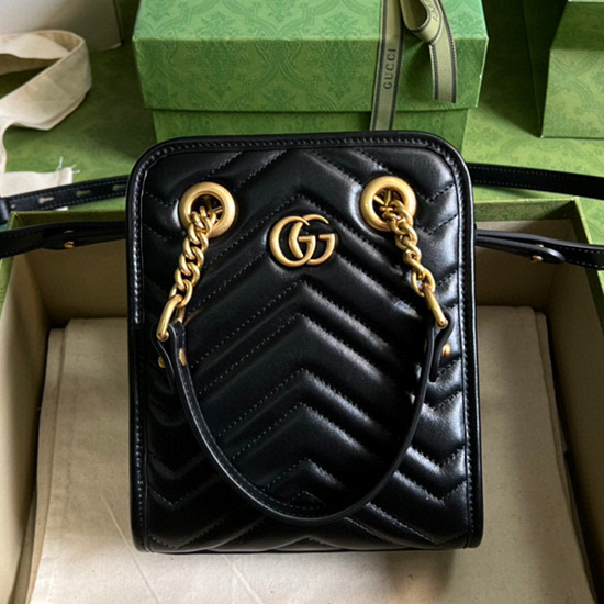 Gucci Borsa Mini Gg Marmont Matelasse Nera 696123