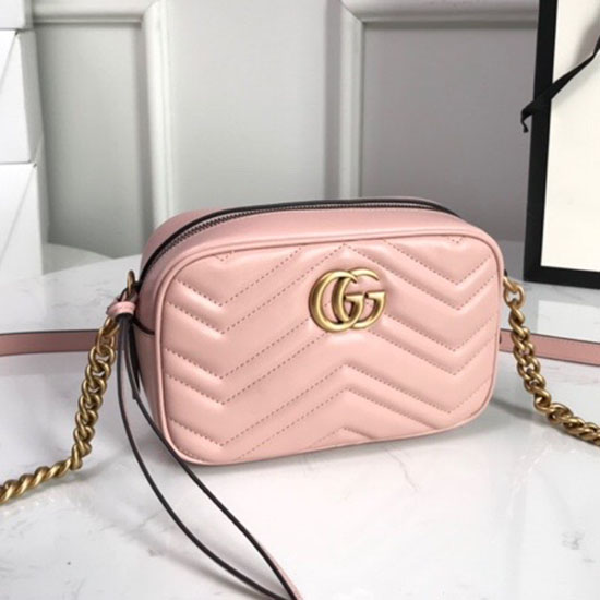 Gucci Borsa Mini Gg Marmont Matelasse Rosa 448065