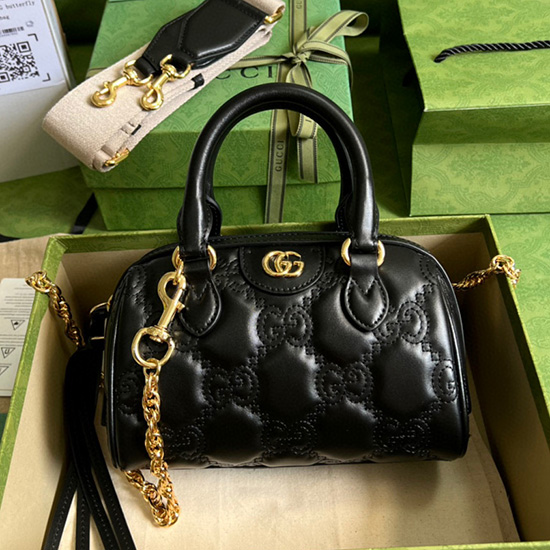 Gucci Borsa Mini In Pelle Gg Matelasse Nera 702251