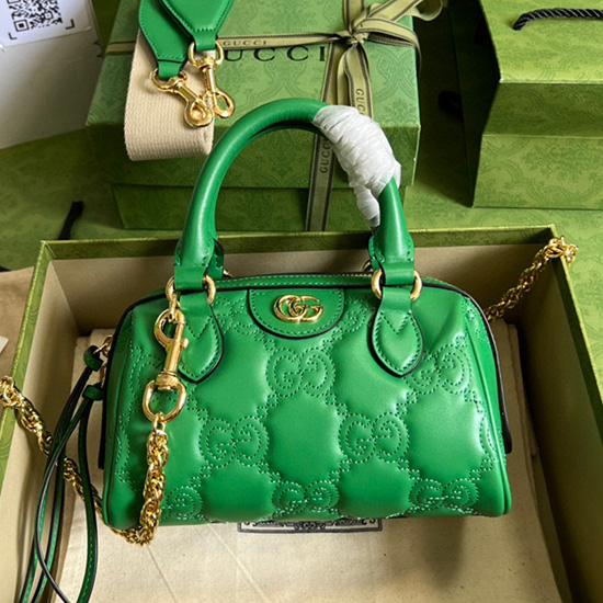 Gucci Borsa Mini In Pelle Gg Matelasse Verde 702251