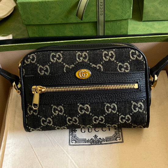 Gucci Borsa Mini Ophidia Con Nastro Gucci Nera 517350