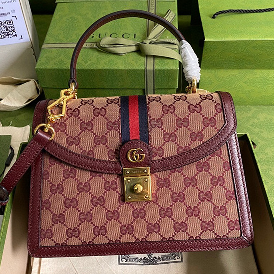 Gucci Borsa Ophidia Piccola Con Manico Superiore E Nastro Gucci 651055