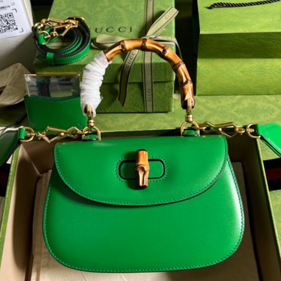 Gucci Borsa Piccola Con Manico Superiore E Verde Bambù 675797